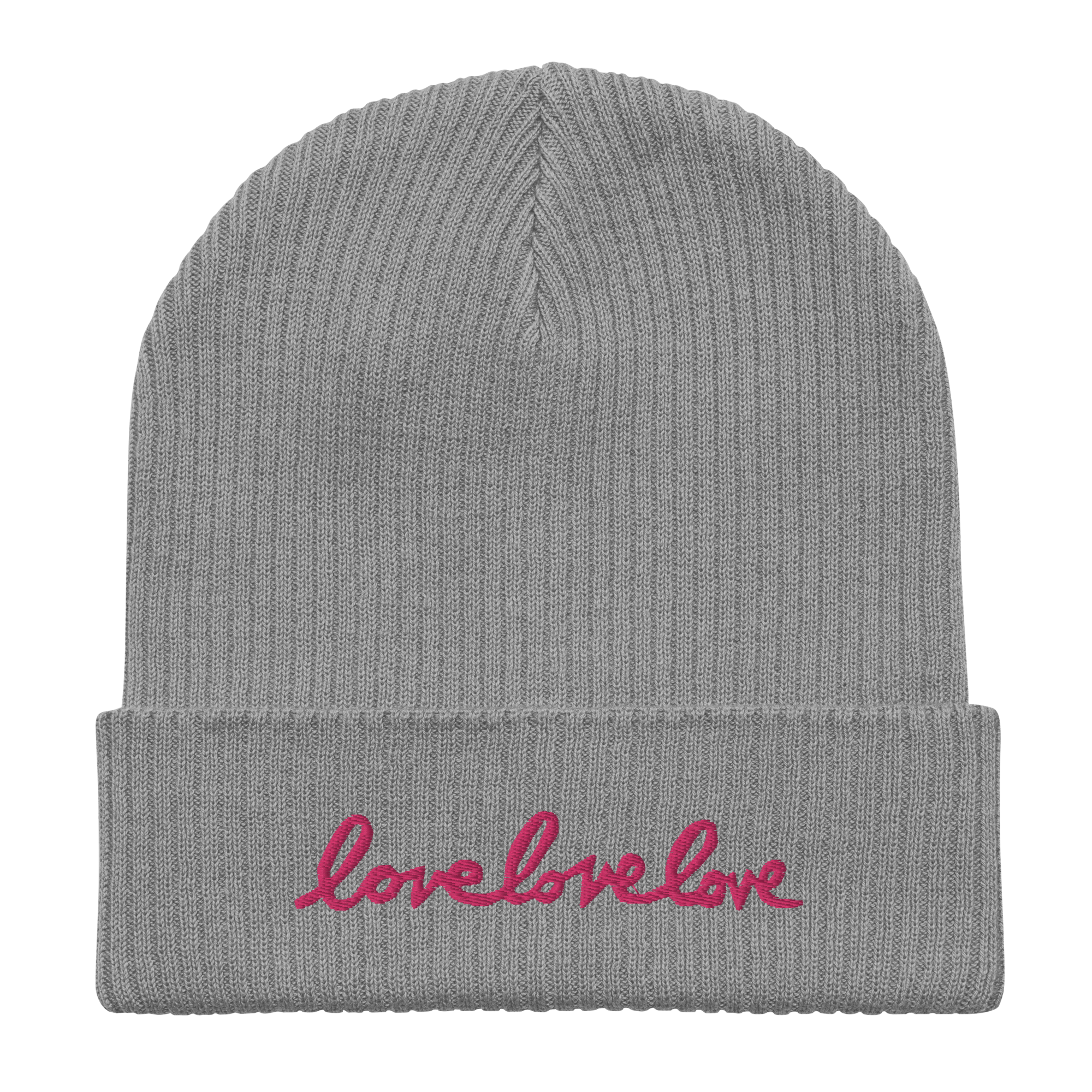 LoveLoveLove Organic Ribbed Beanie – Foreignspell