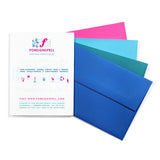 foreignspell back of card design and many colorful envelopes