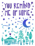 You Remind Me Of Home Greeting Card 6-Pack Inspired By Music