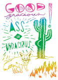 Good Gracious Ass Is Bodacious Greeting Card 6-Pack Inspired By Music