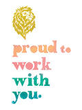 Proud To Work With You Greeting Card 6-Pack Inspired By Music