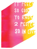 It Feels So Good To Know Two People So In Love Greeting Card 6-Pack Inspired By Music