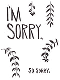 I'm Sorry So Sorry Greeting Card 6-Pack Inspired By Music