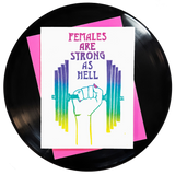 Females Are Strong As Hell Greeting Card 6-Pack Inspired By Music