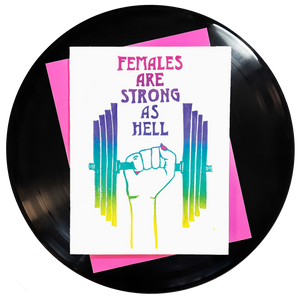 Females Are Strong As Hell Greeting Card 6-Pack Inspired By Music