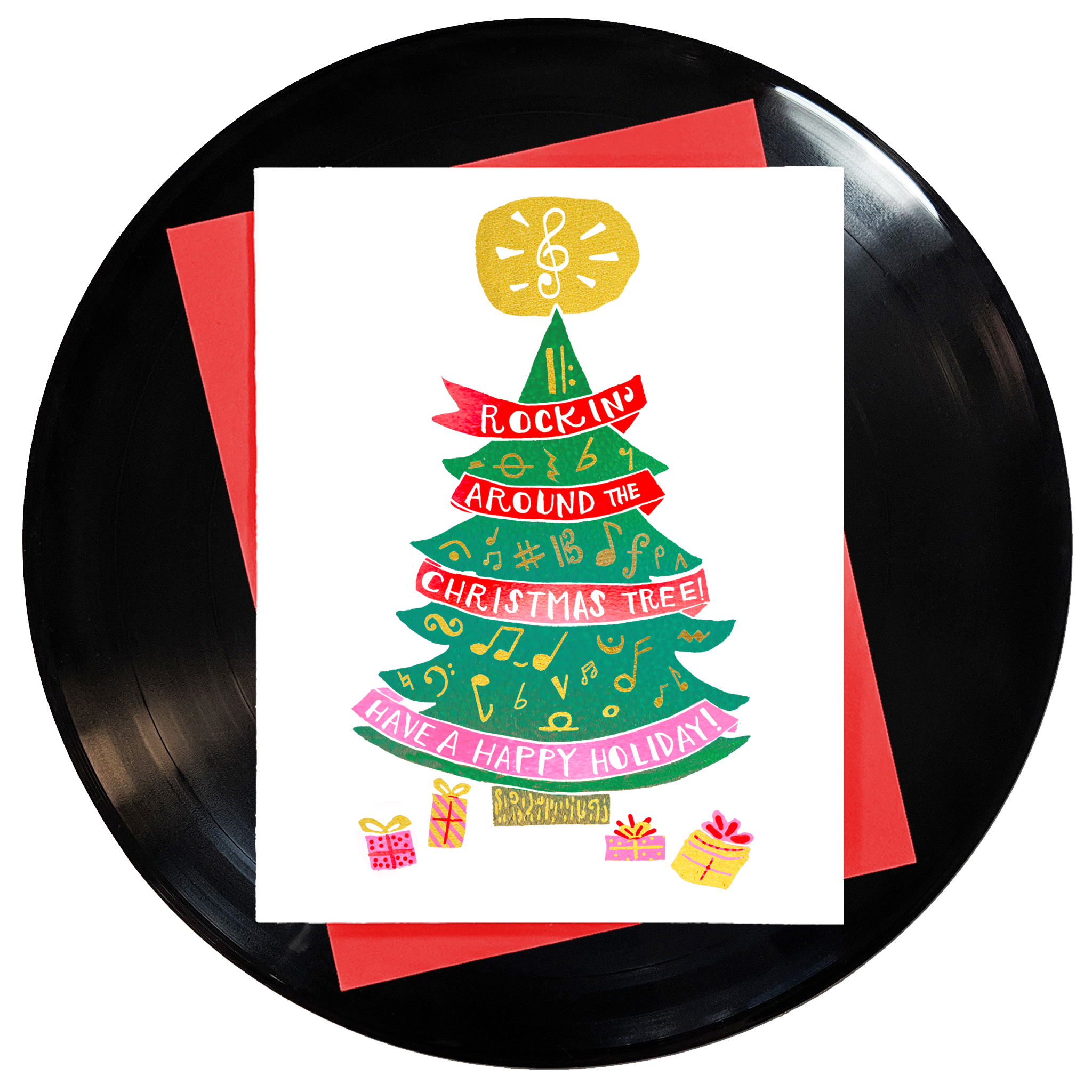 Rockin' Around the Christmas Tree Have a Happy Holiday Greeting Card 6 –  Foreignspell