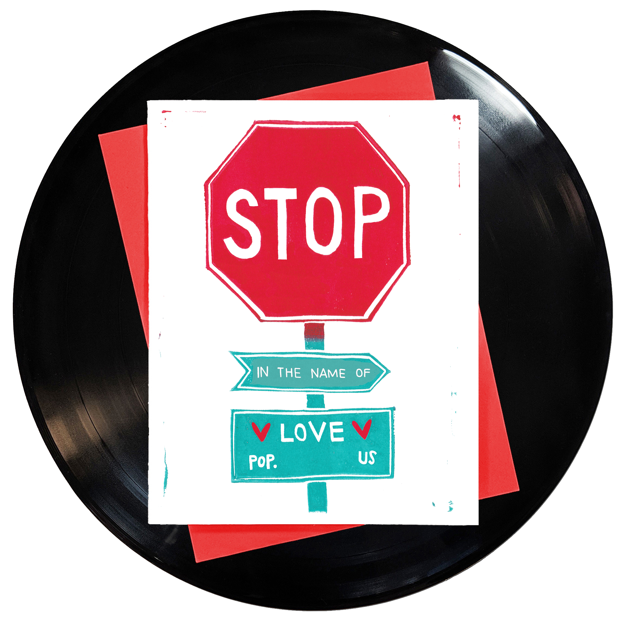Stop In The Name Of Love Greeting Card 6-Pack Inspired By Music