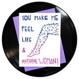 You Make Me Feel Like A Natural Woman Greeting Card 6-Pack Inspired By Music