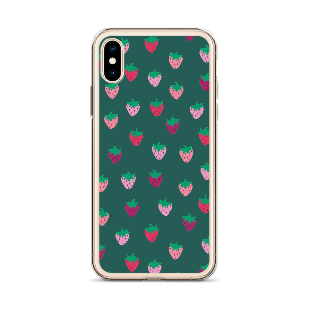 Green Strawberry Patch iPhone Case
