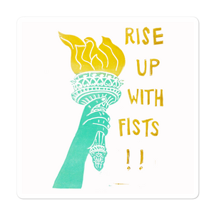 Rise Up With Fists!! Bubble-free Stickers