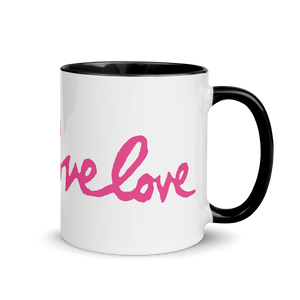 Love Love Love Mug with Color Inside