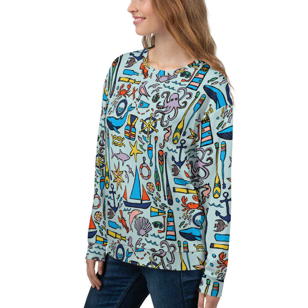 Nautical Drifts Pattern Sweatshirt