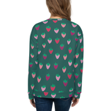 Green Strawberry Patch Pattern Sweatshirt