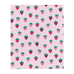 Strawberry Patch Throw Blanket