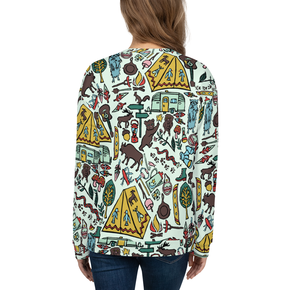 Whimsical Wilderness Pattern Sweatshirt