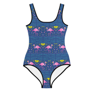 Moonlight Flamingo Rays Youth Swimsuit