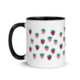 Strawberry Patch Mug with Color Inside