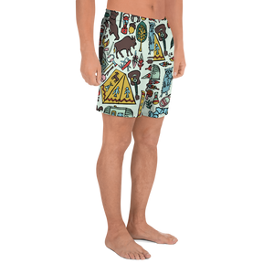 Whimsical Wilderness Athletic Long Shorts