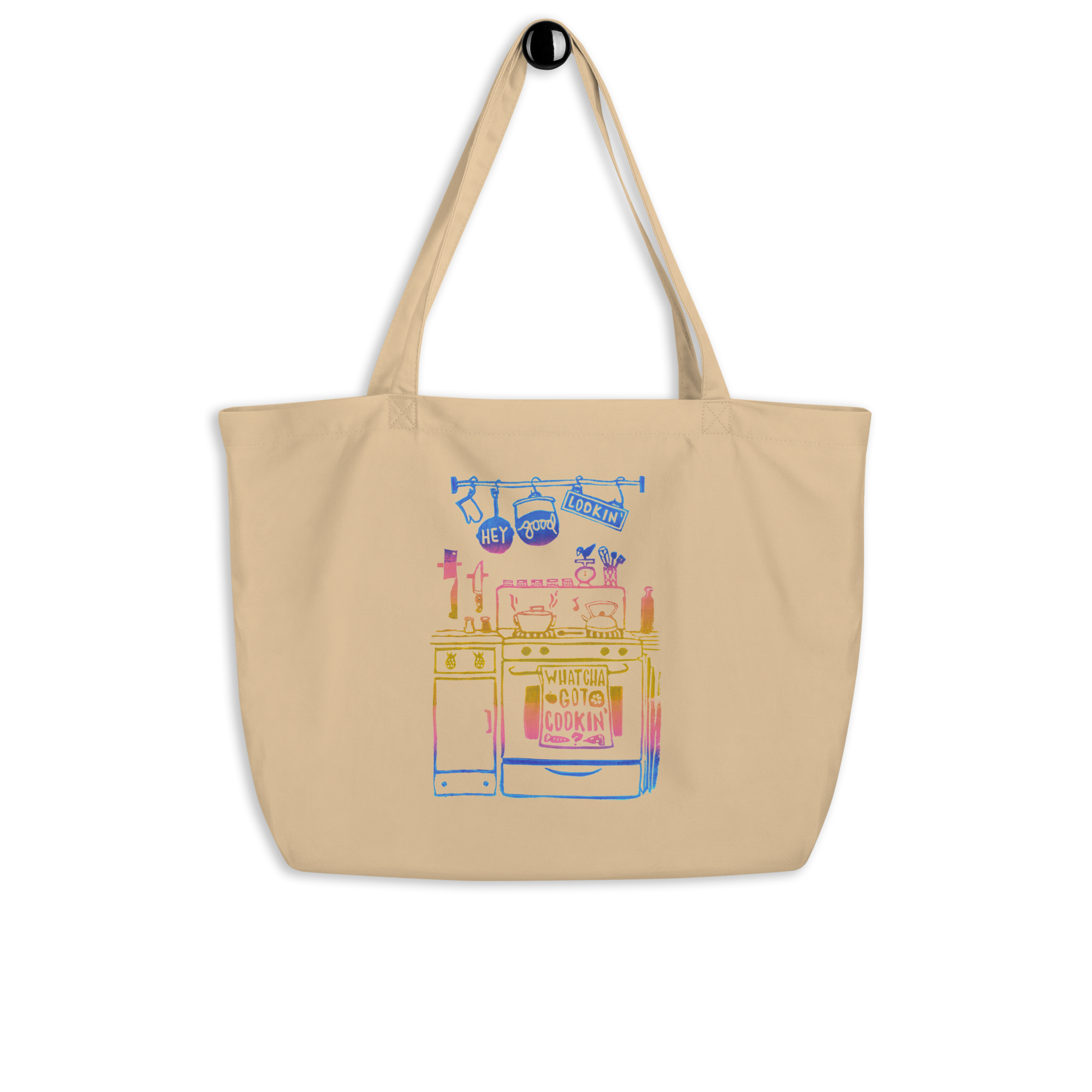 Hey Good Lookin' Whatcha Got Cookin' Large Tote Bag