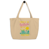 There'll Be Love love Love Wherever You Go Large Tote Bag