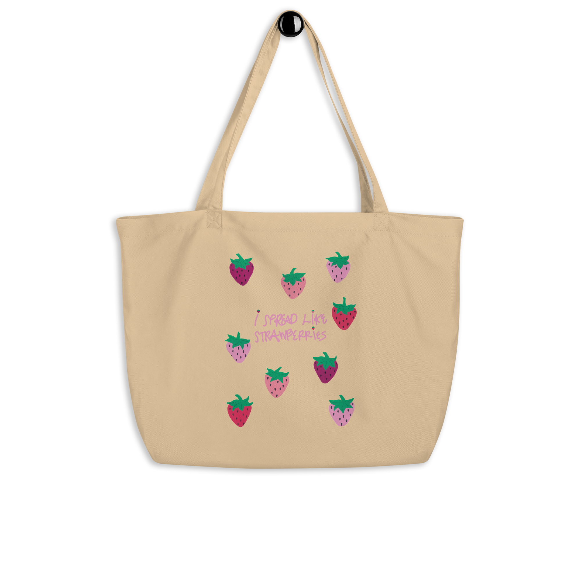 I Spread Like Strawberries Large Tote Bag