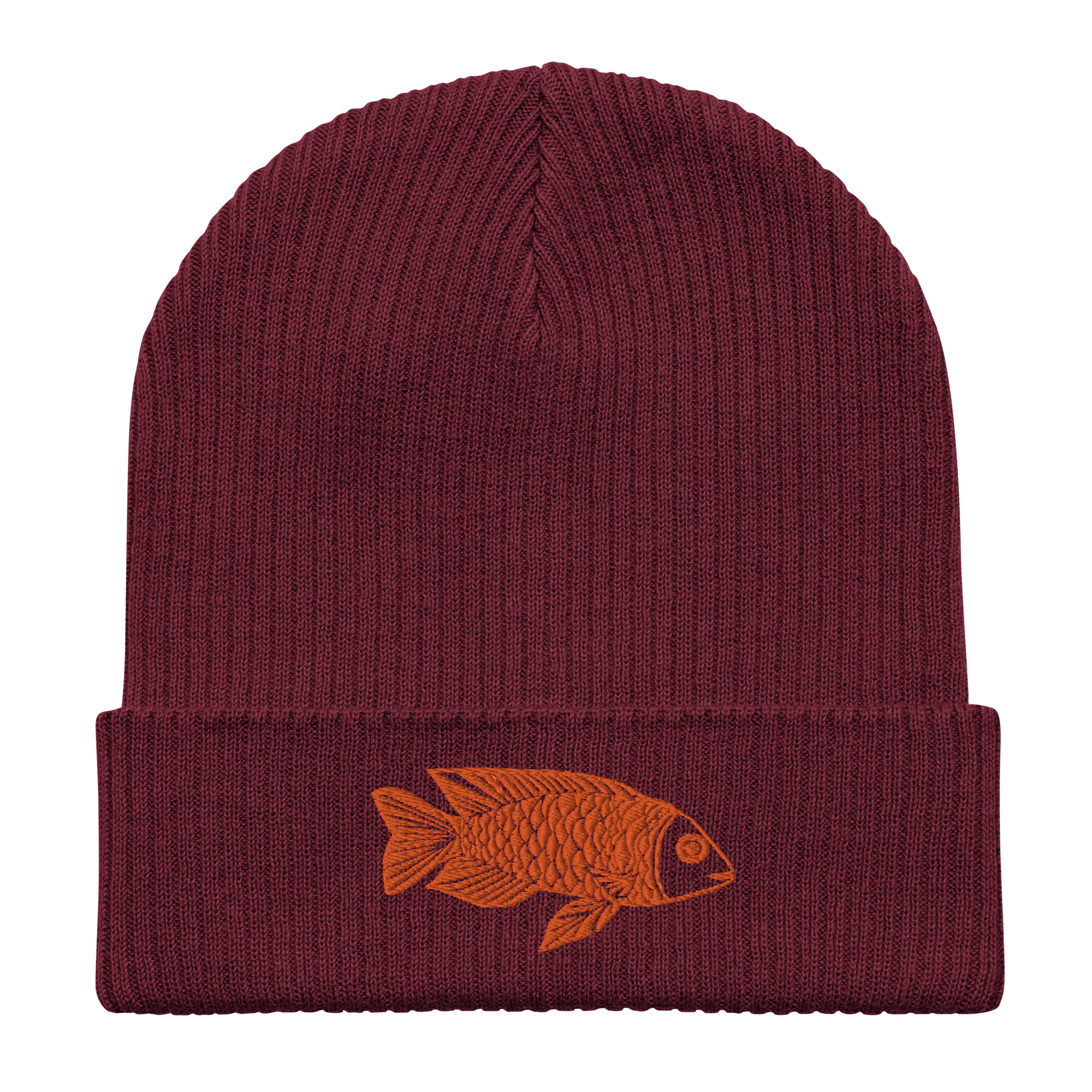 Goofy Goldfish Organic Ribbed Beanie