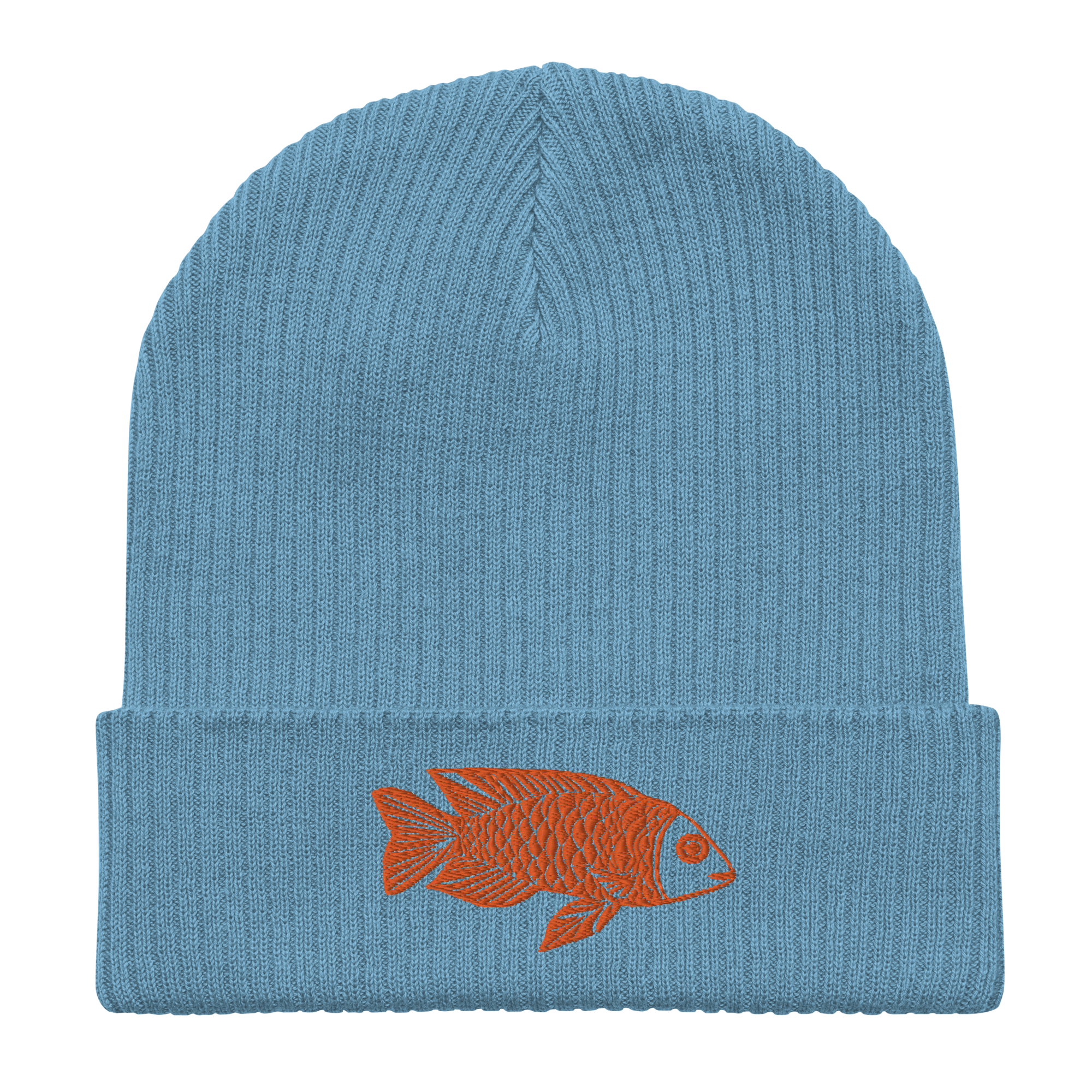 Goofy Goldfish Organic Ribbed Beanie