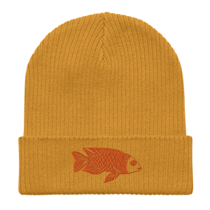 Goofy Goldfish Organic Ribbed Beanie