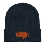 Goofy Goldfish Organic Ribbed Beanie