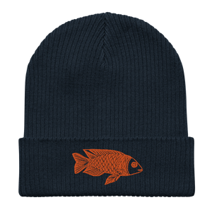 Goofy Goldfish Organic Ribbed Beanie