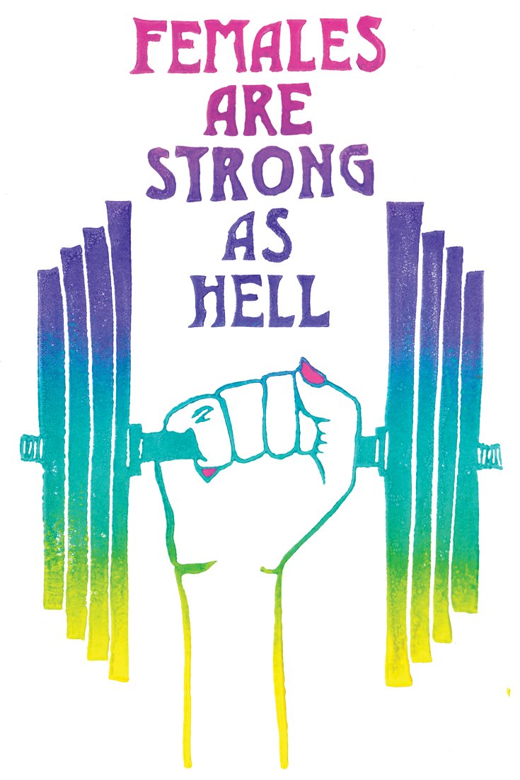 Females are Strong as Hell - detail of design