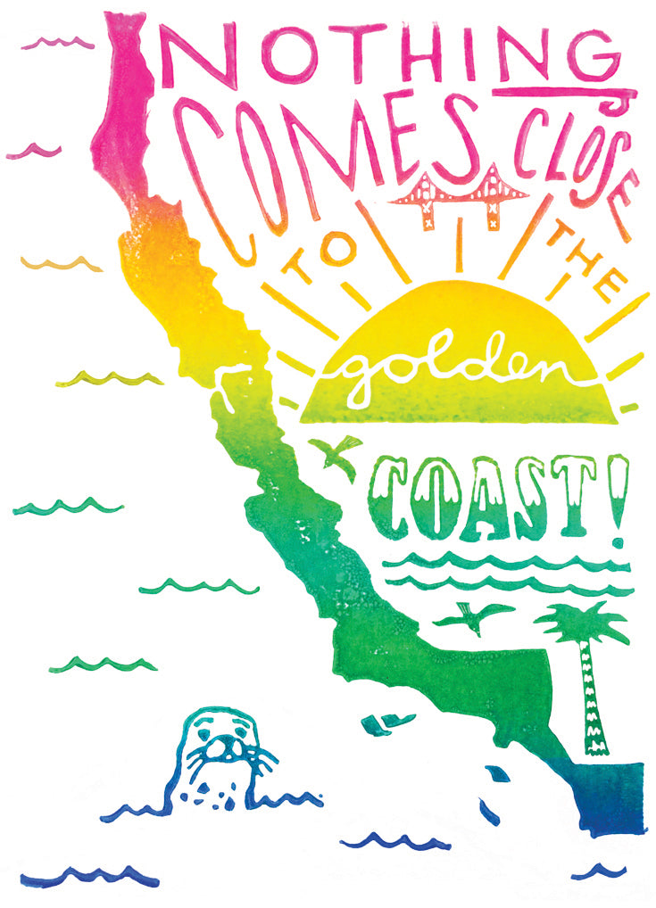 Nothing Comes Close To The Golden Coast Greeting Card 6-Pack Inspired By Music