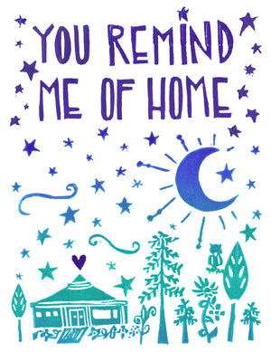 You Remind Me Of Home Greeting Card 6-Pack Inspired By Music