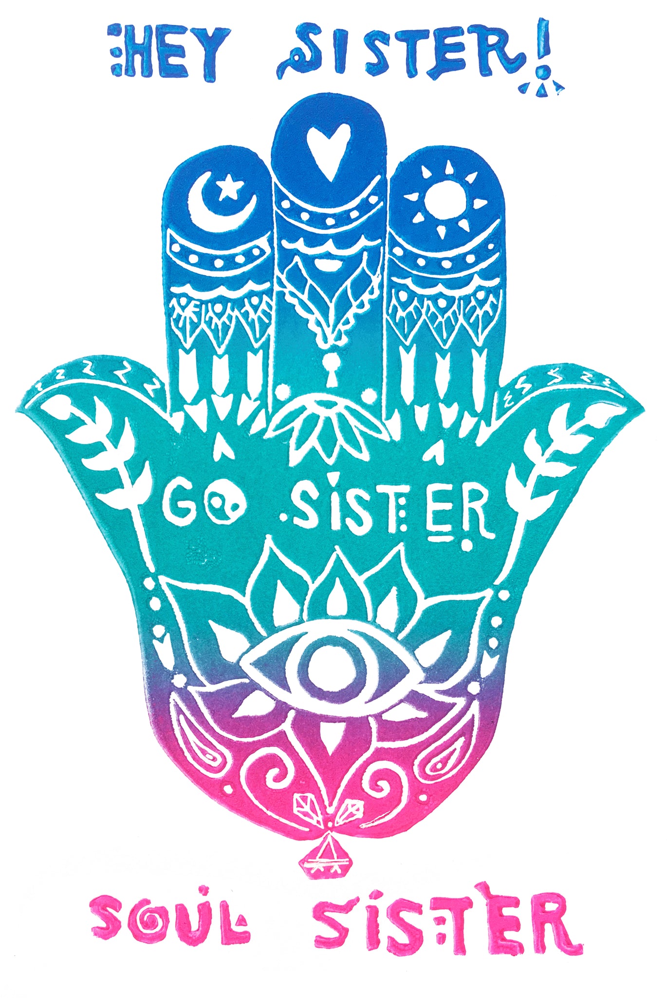 Hey Sister Go Sister Soul Sister Greeting Card 6-Pack Inspired By Music