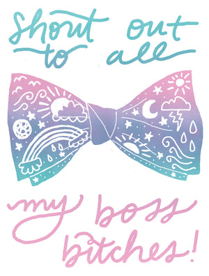 Shout Out To All My Boss Bitches Greeting Card 6-Pack Inspired By Music