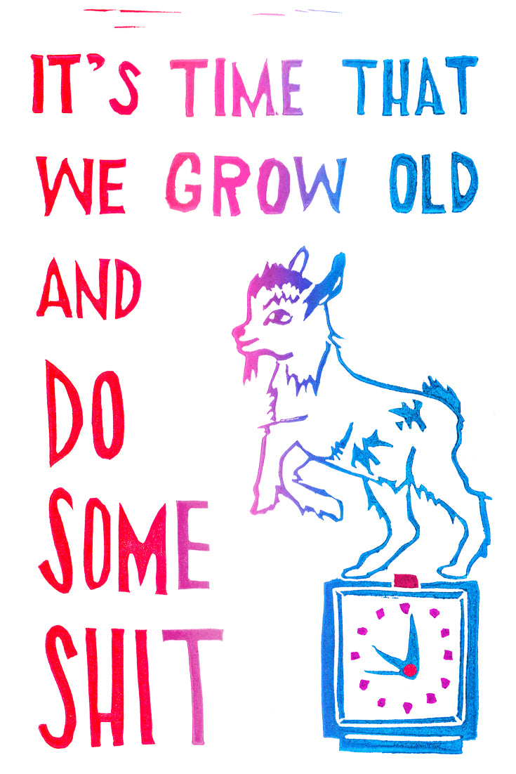 Grow Old And Do Some Shit Greeting Card 6-Pack Inspired By Music