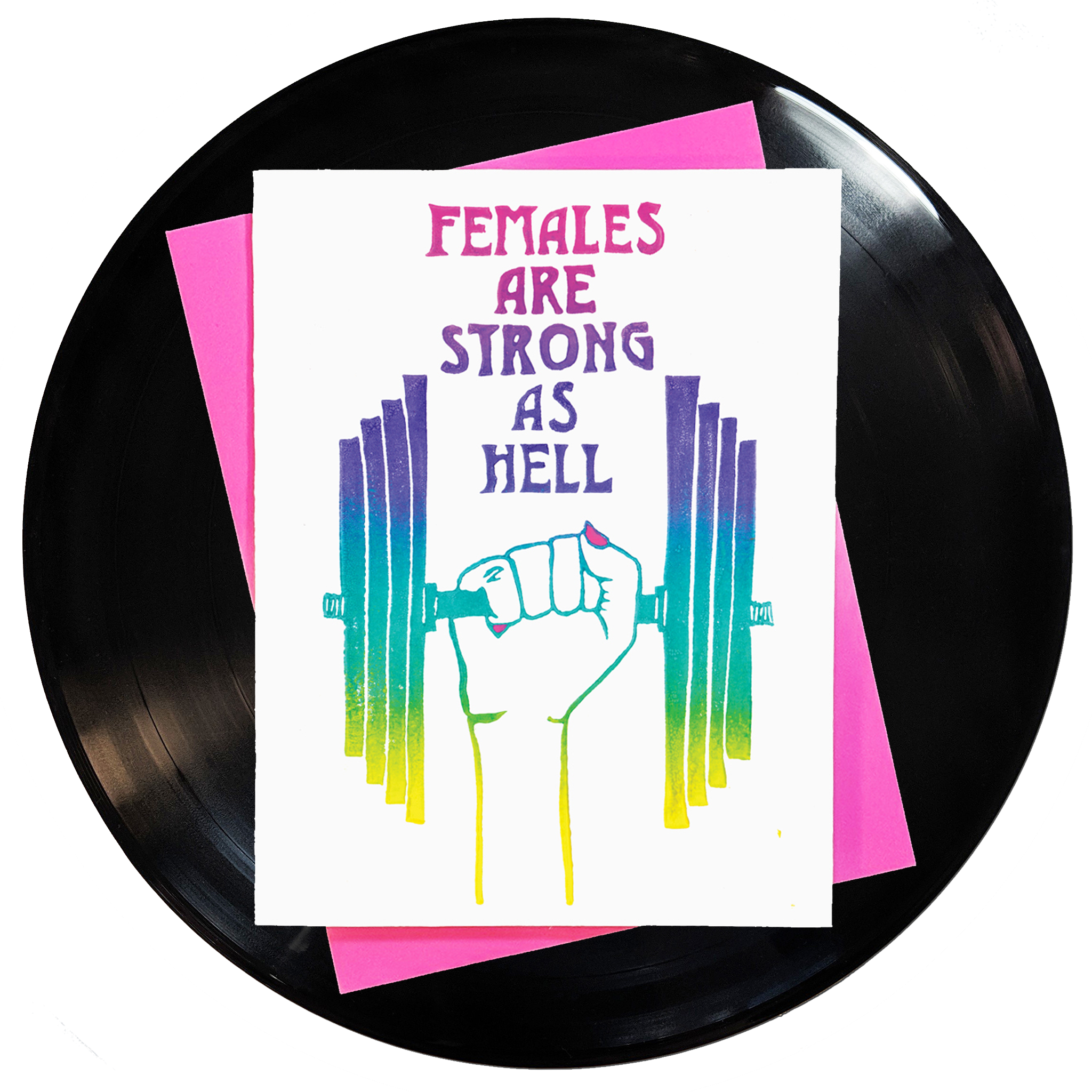 Females Are Strong As Hell Greeting Card 6-Pack Inspired By Music