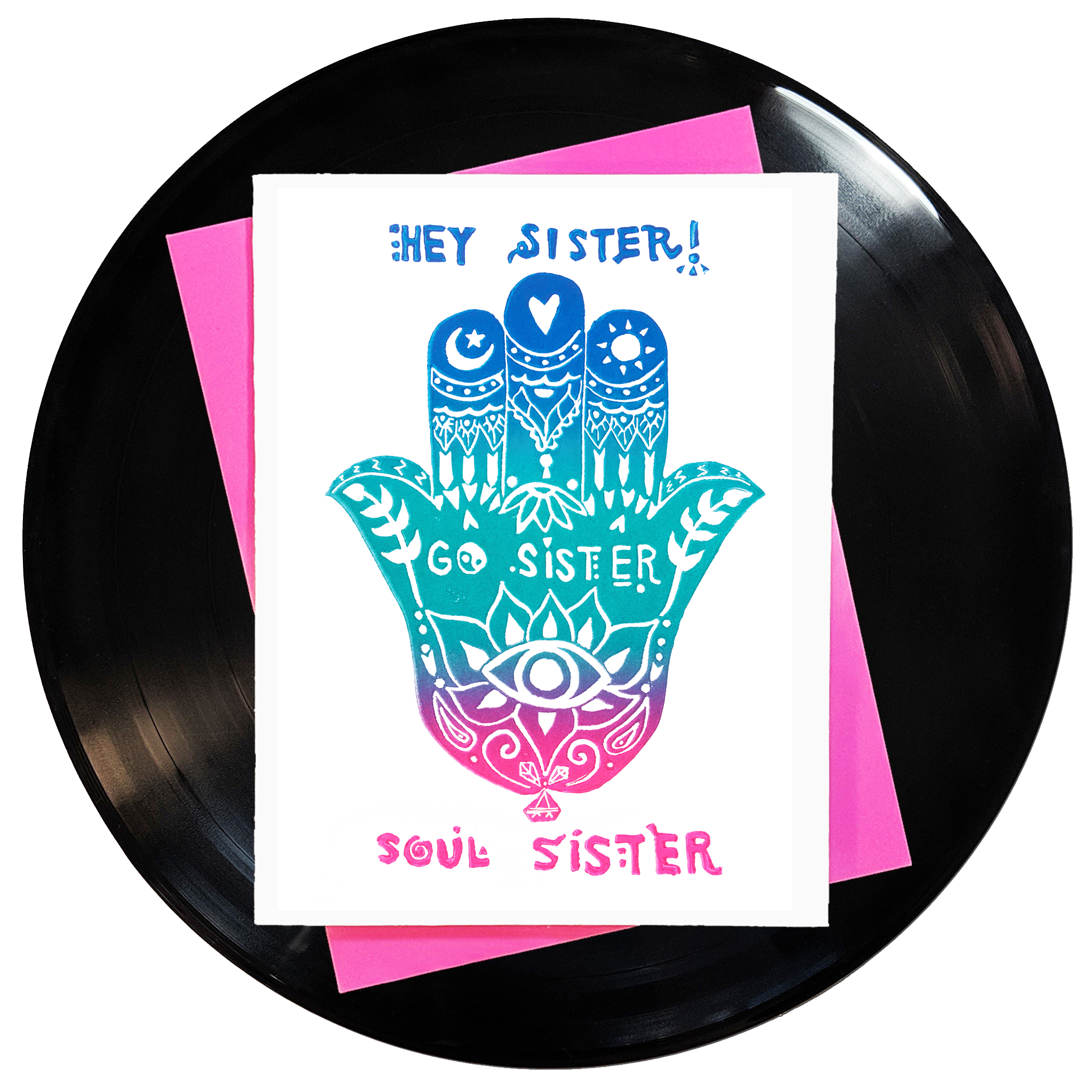 Hey Sister Go Sister Soul Sister Greeting Card 6-Pack Inspired By Music