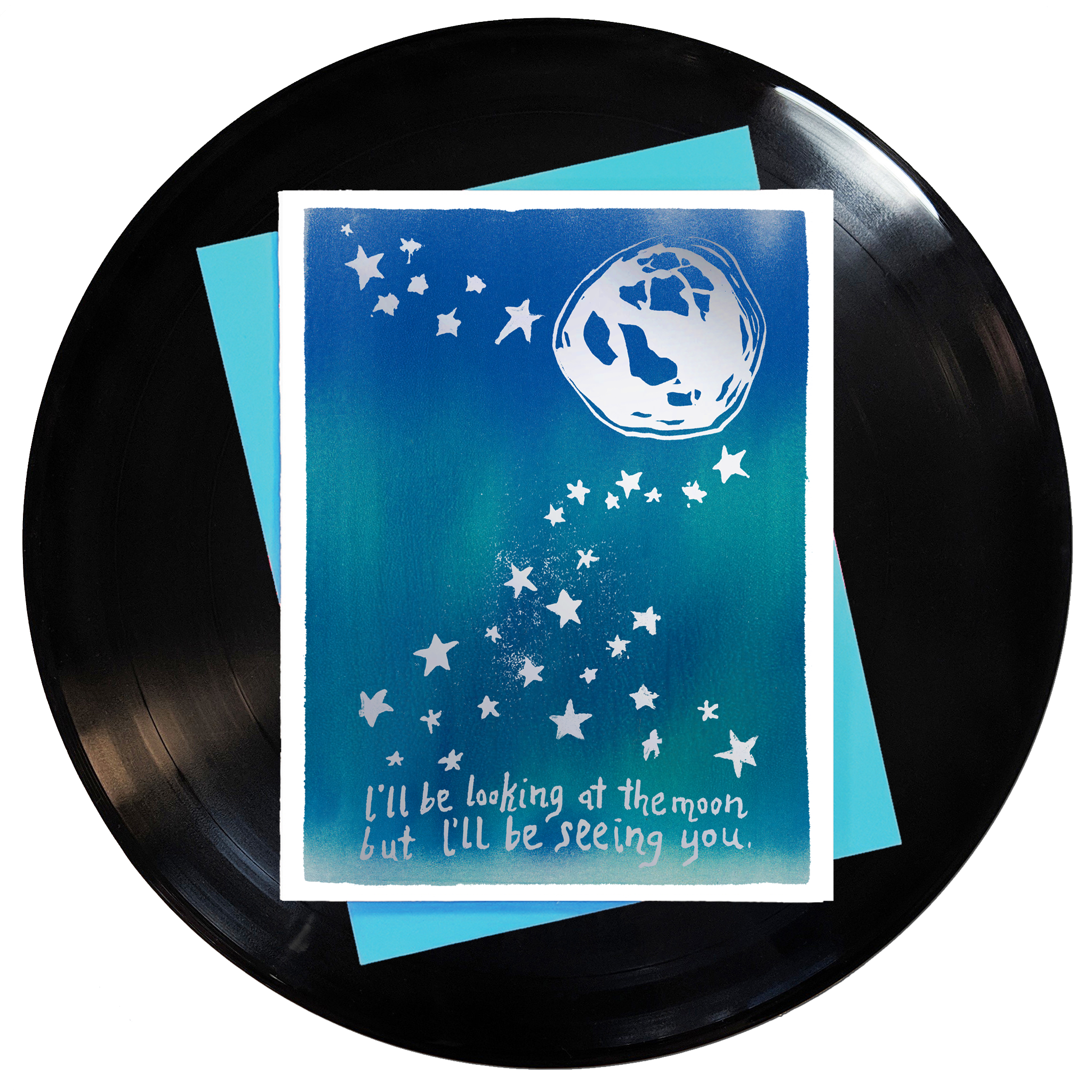 I'll Be Looking At The Moon But I'll Be Seeing You Greeting Card 6-Pack Inspired By Music