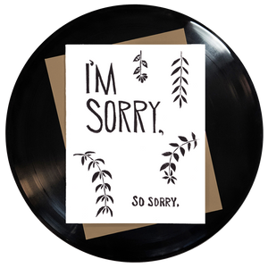 I'm Sorry So Sorry Greeting Card 6-Pack Inspired By Music