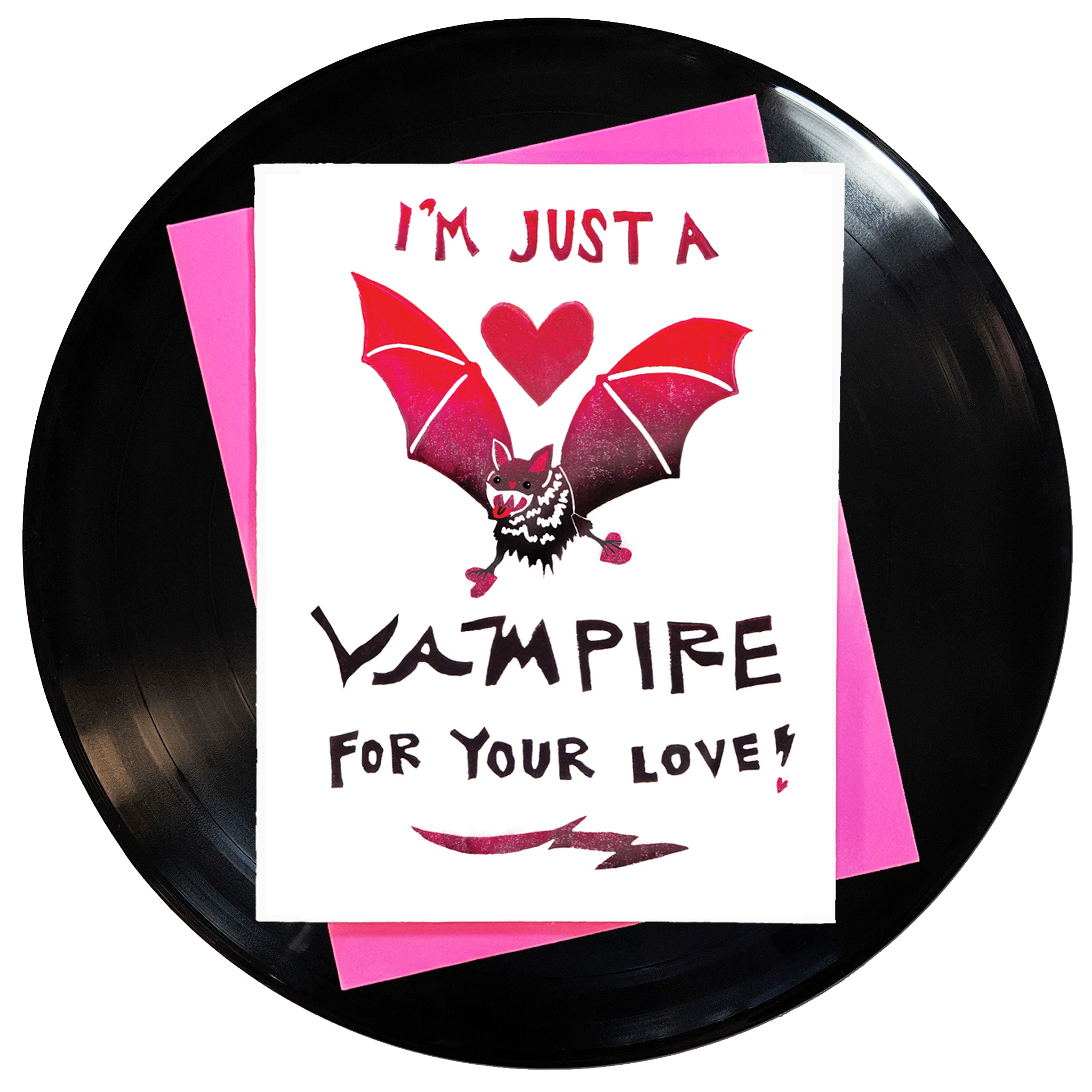 I'm Just A Vampire For Your Love Greeting Card 6-Pack Inspired By Music