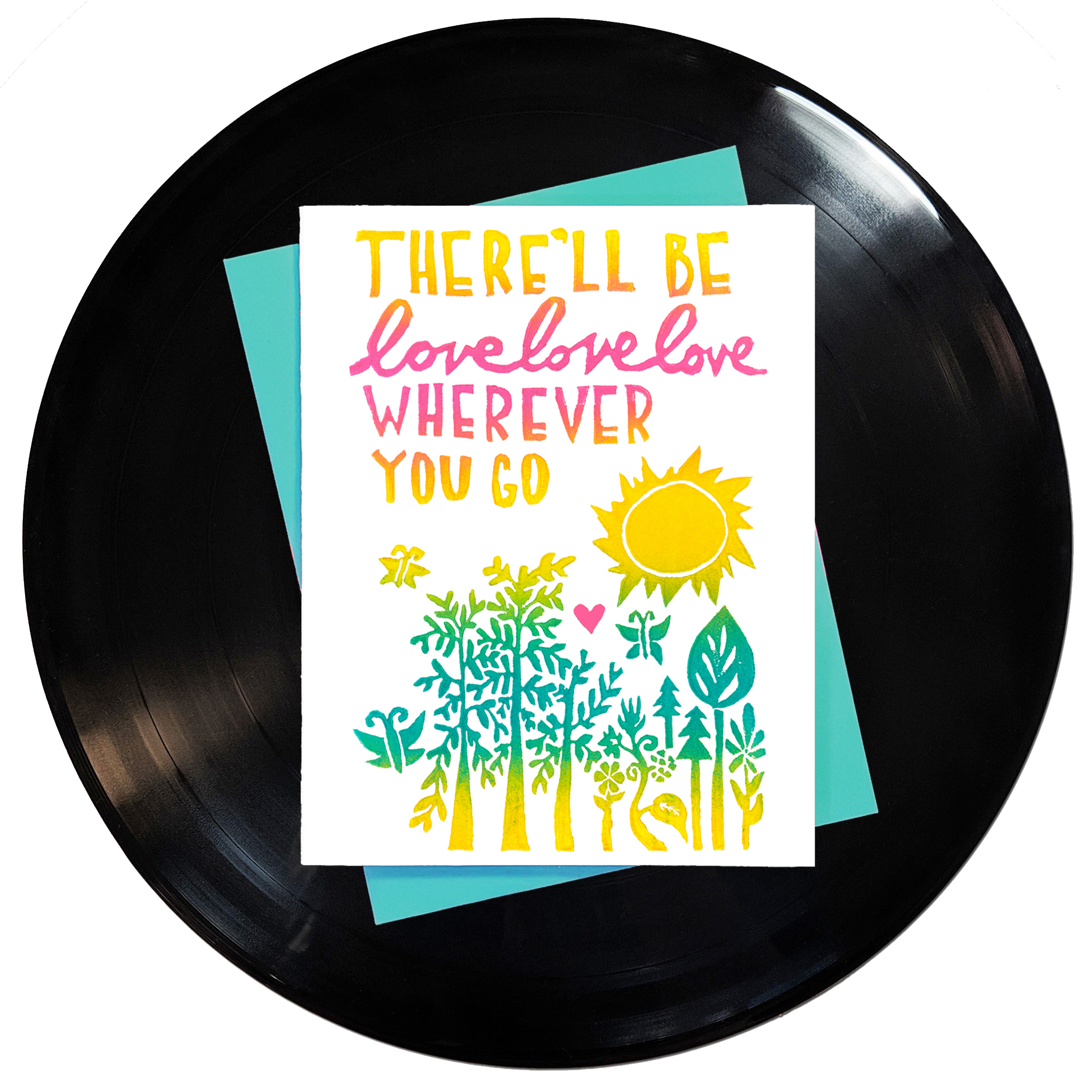 Love Love Love Wherever You Go Greeting Card 6-Pack Inspired By Music