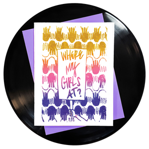 Where My Girls At Greeting Card 6-Pack Inspired By Music