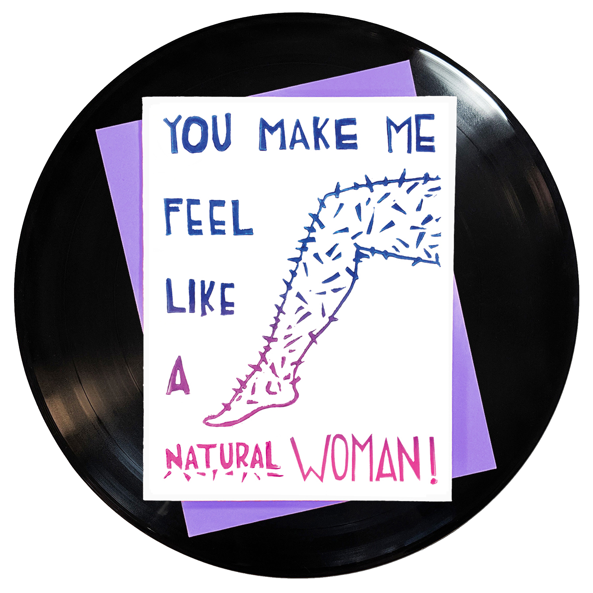 You Make Me Feel Like A Natural Woman Greeting Card 6-Pack Inspired By Music