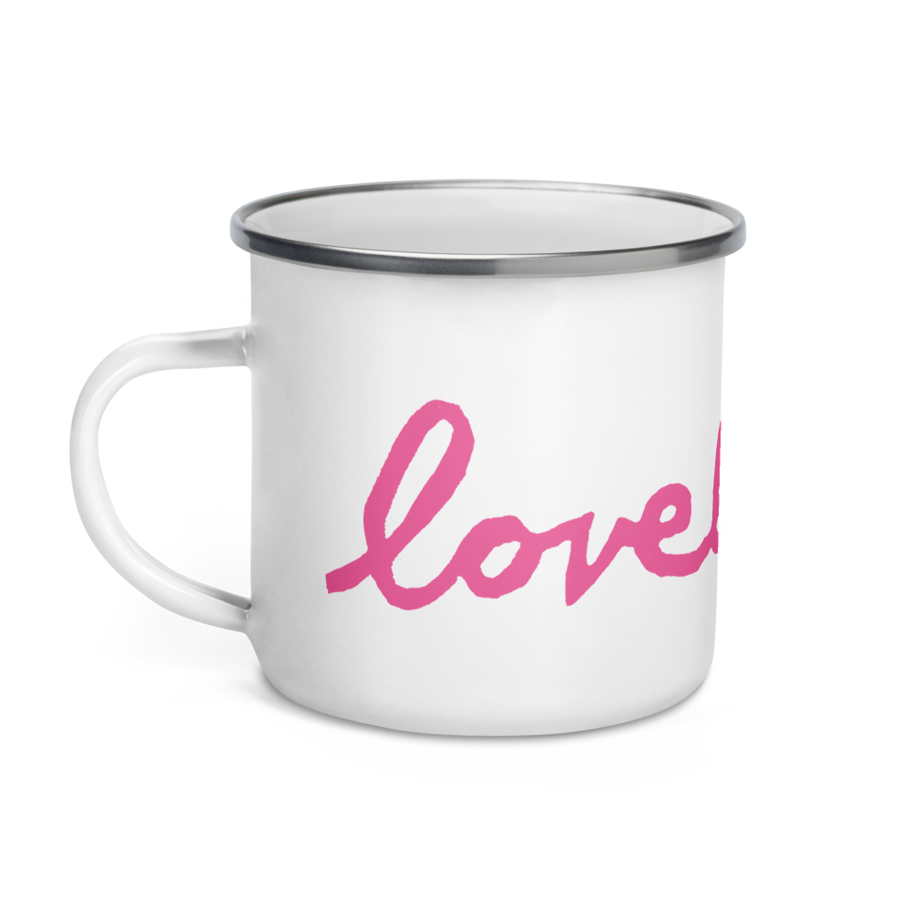 Love Love Love Enamel Camping Mug