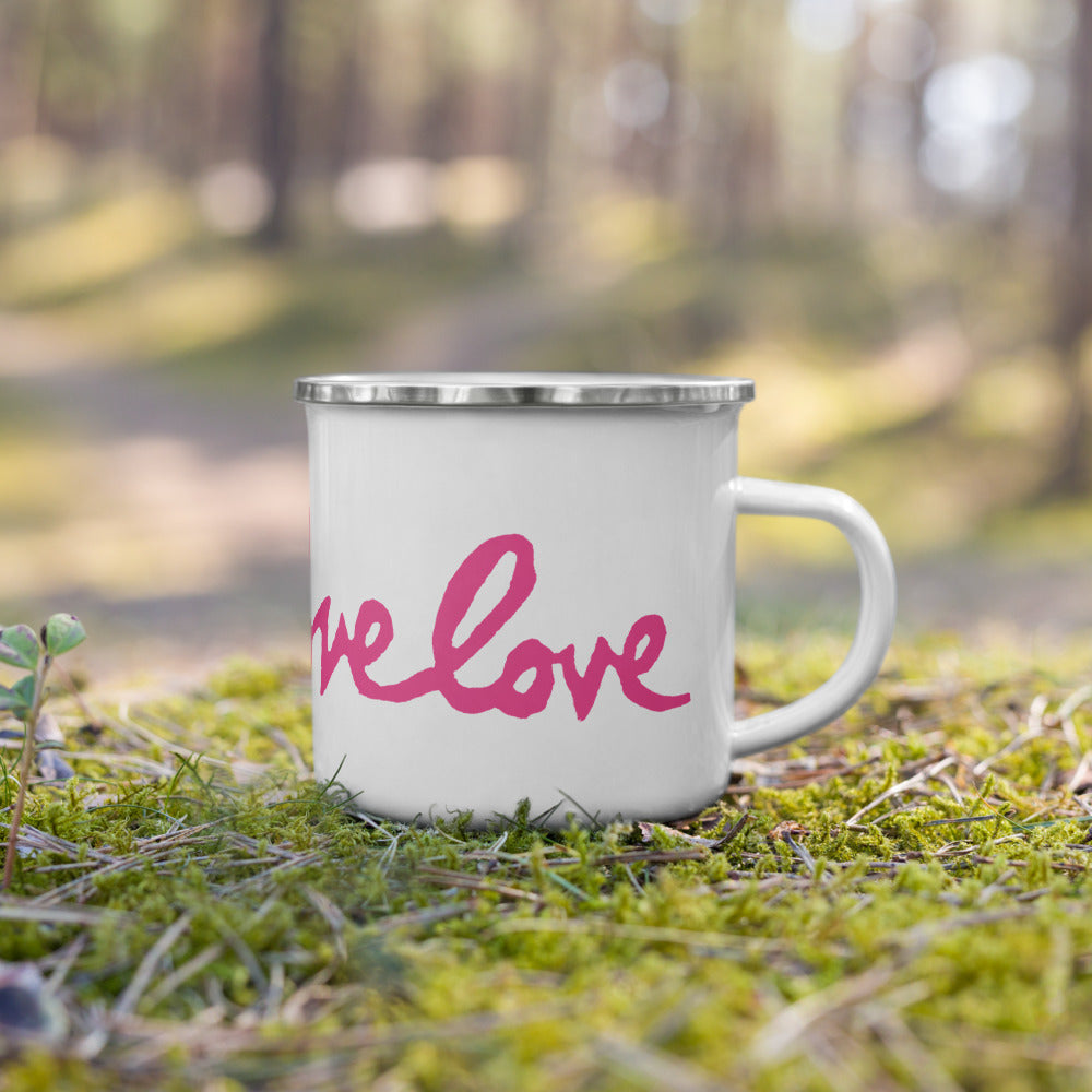 Love Love Love Enamel Camping Mug