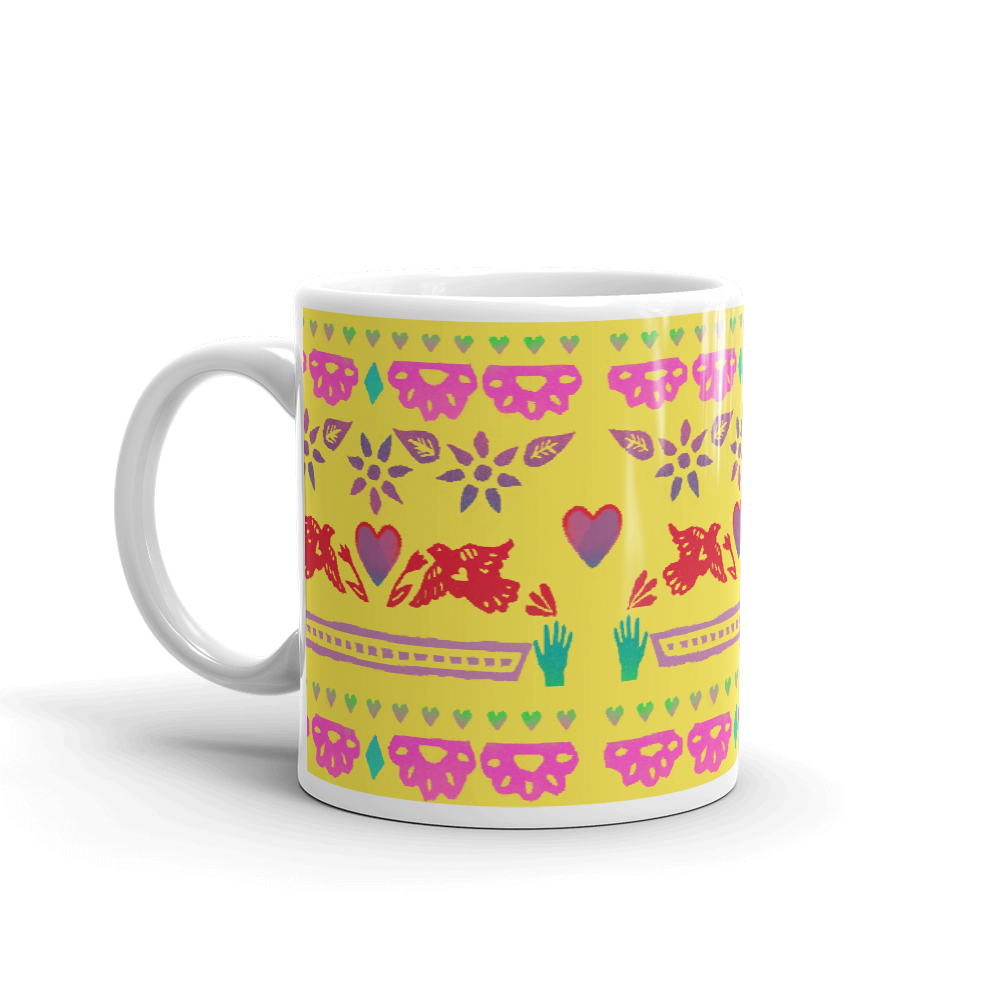 Handmade Love Papel Picado Mug