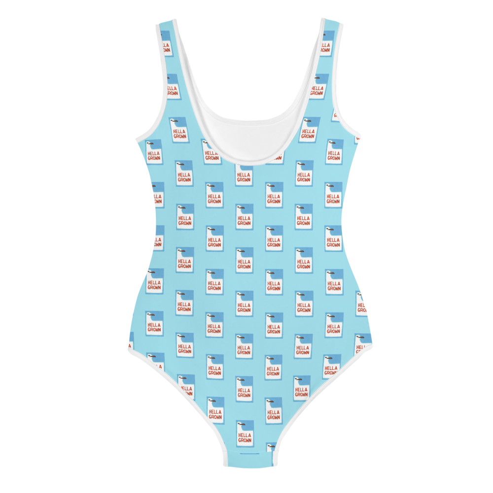 Hella Grown Highway Signs Youth Swimsuit