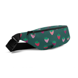 Green Strawberry Patch Fanny Pack