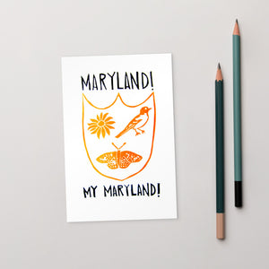 Maryland My Maryland Standard Postcard